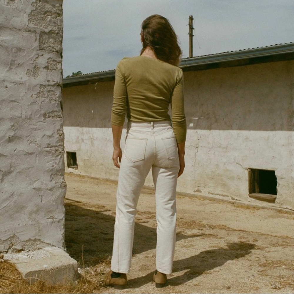 DOEN Diana Jeans in Oat/Cream Size 25 - Picture 2 of 13